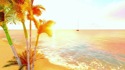 4K唯美夕阳海滩
