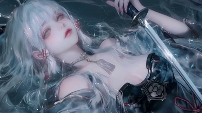 水之境-白发少女