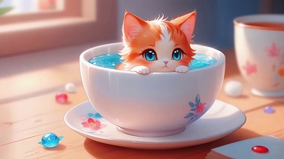 清新温馨呆萌可爱小猫咪