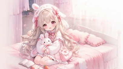 可爱的兔女孩