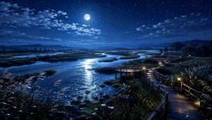 月夜河畔
