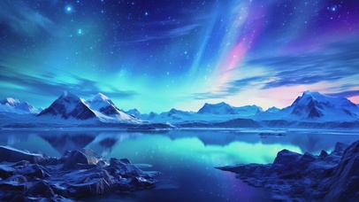 清新护眼极光美景