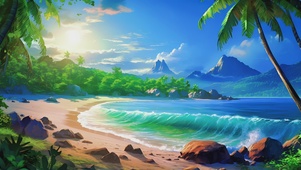 海边椰树林