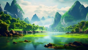 山水自然美景