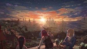 夕阳港湾