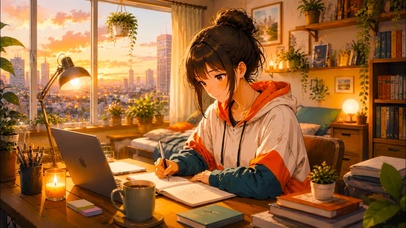学习的女孩