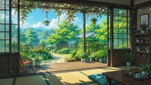 夏日木屋小院