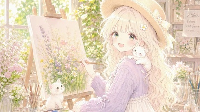 花房少女画室