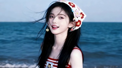 海边可爱女孩