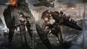 雨中战斗