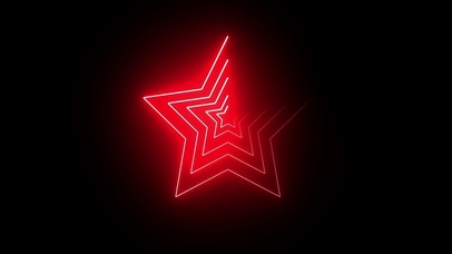 红色霓虹五角星