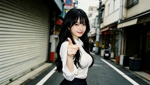 小巷里少女