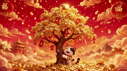 摇钱树招财猫