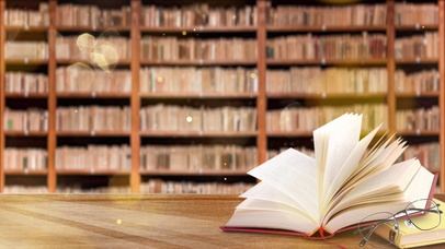 世界读书日金色书籍眼镜读书馆