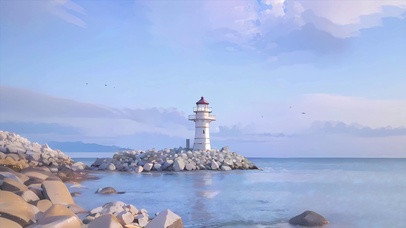 治愈海岸灯塔