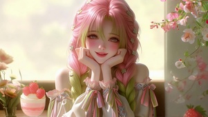 奶油色调的甜系少女