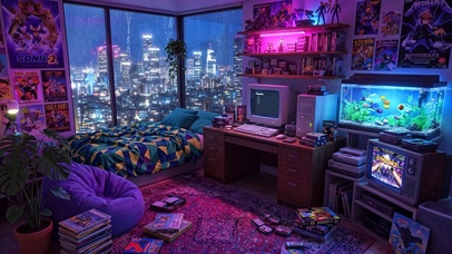 雨夜游戏房间