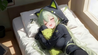 可爱午睡女孩