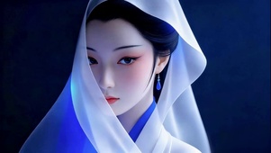 简约瓷肌清冷少女