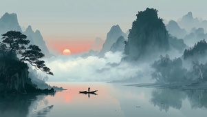 雾起群山
