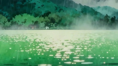 护眼绿景带鱼屏双屏