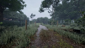 静谧雨天小路