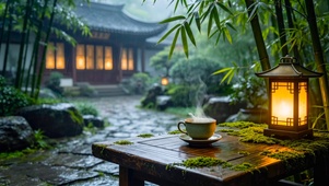幽静国风庭院