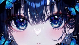 蓝蝶流泪少女