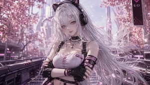 樱花下的赛博少女
