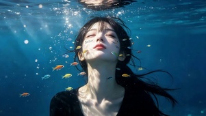 水下可爱女孩