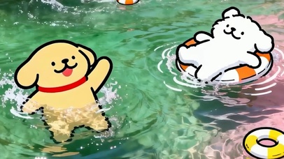 可爱萌宠小清新带鱼屏