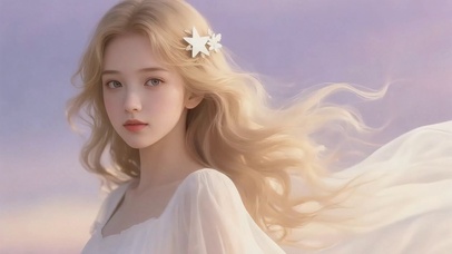 浅金色长卷发少