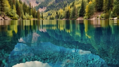 湖水自然景色美景风景