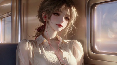 纯欲窗边的暖光少女
