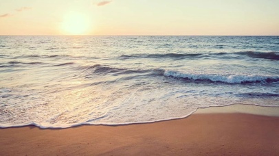 落日余晖 浪漫海边