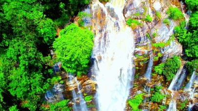 4K唯美高山瀑布