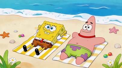 比奇堡的沙滩躺平时刻