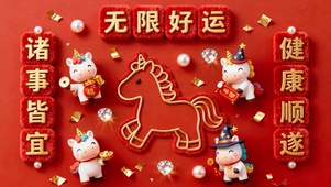 可爱马年无限好运喜庆祝福