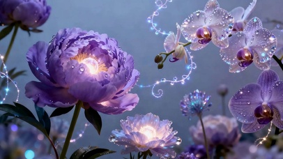 夜景护眼花朵