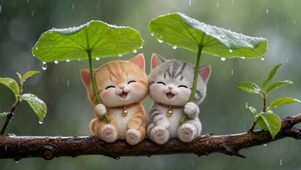 荷叶小猫