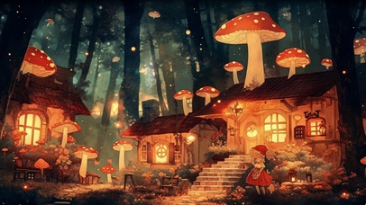 森林蘑菇小屋