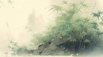 朦胧竹林
