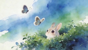 树丛兔子