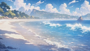 无人海边度假