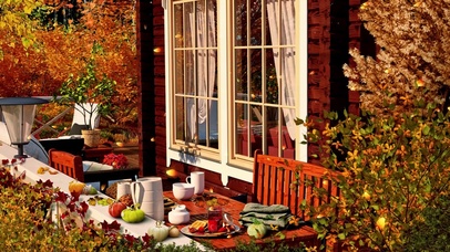 舒适森林秋季小屋