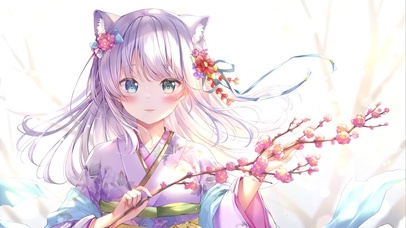 唯美古风花少女