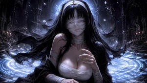 暗黑绷带魔法修女二次元美少女