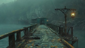 静谧迷雾码头