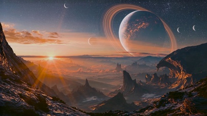 唯美落日星球