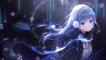 蓝发少女